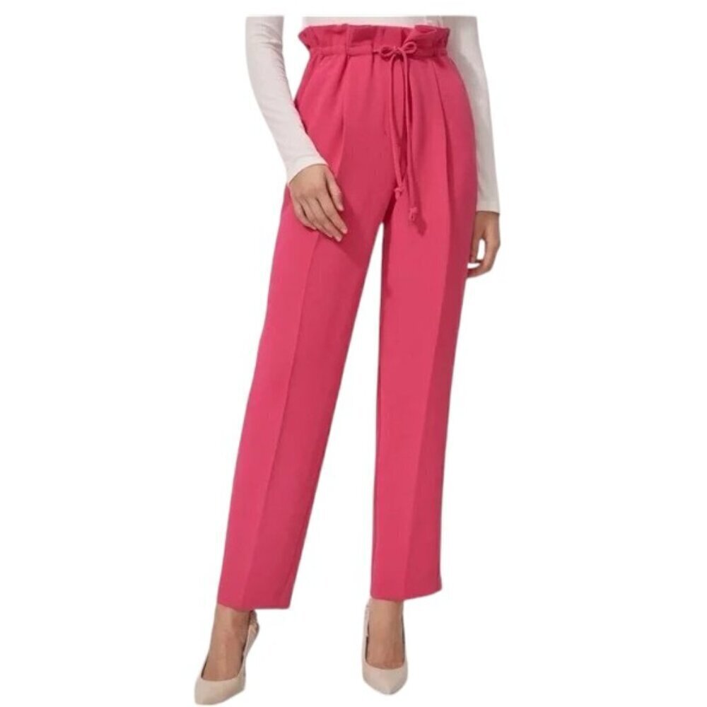 Aritzia Wilfred Alto Pant, High Rise, Paperbag Straight Leg, Electric Fuschia, M